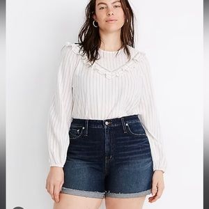 Madewell curvy high waist dark wash denim shorts size 28 NWT NEW
